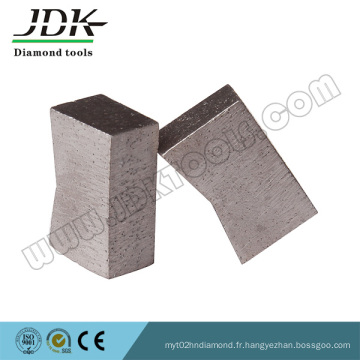 Segment de diamant en forme de K pour la coupe de blocs de granit